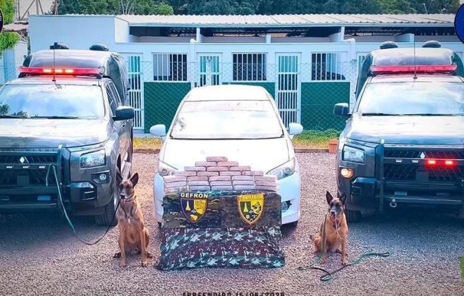 Gefron apreende 26 kg de pasta base de cocaína e causa prejuízo de R$ 500 mil às facções criminosas