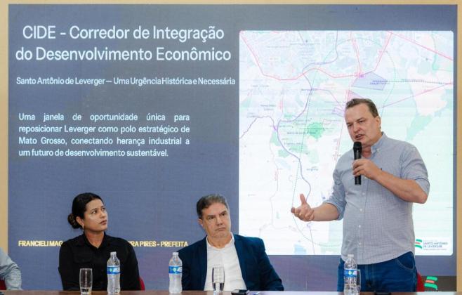 Max garante emenda no orçamento anual para criar o Distrito Industrial em Santo Antônio de Leverger
