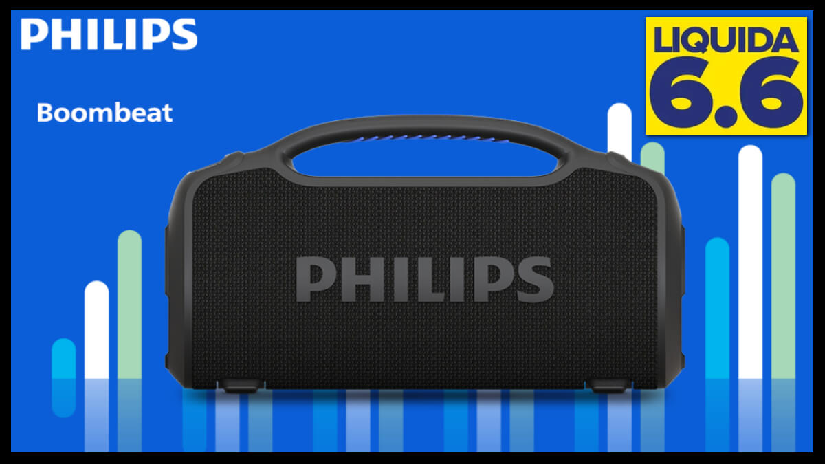Liquida 6.6 Mercado Livre: caixa de som Philips Boombeat com desconto de 56%