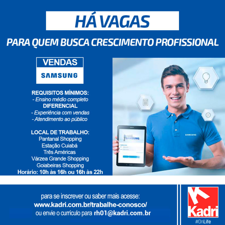 Vagas Vendedor Kadri Cuiabá Empregos Cuiabá 1117